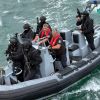 Гранична полиция със зрелищни демонстрации по море за обезвреждане на терористи