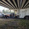 Камион блъсна "Ауди" на кръговото за "Меден рудник", има полиция и линейка
