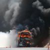 Микробус се запали на магистрала „Тракия“. Карайте внимателно!
